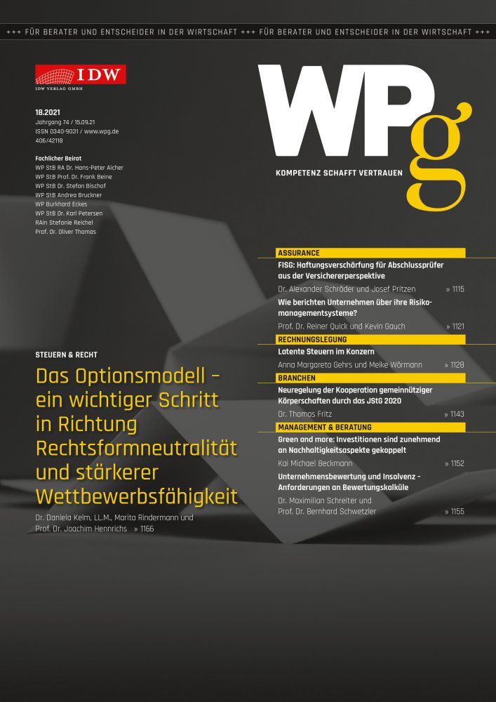 WPg - Die Wirtschaftsprüfung 18/2021