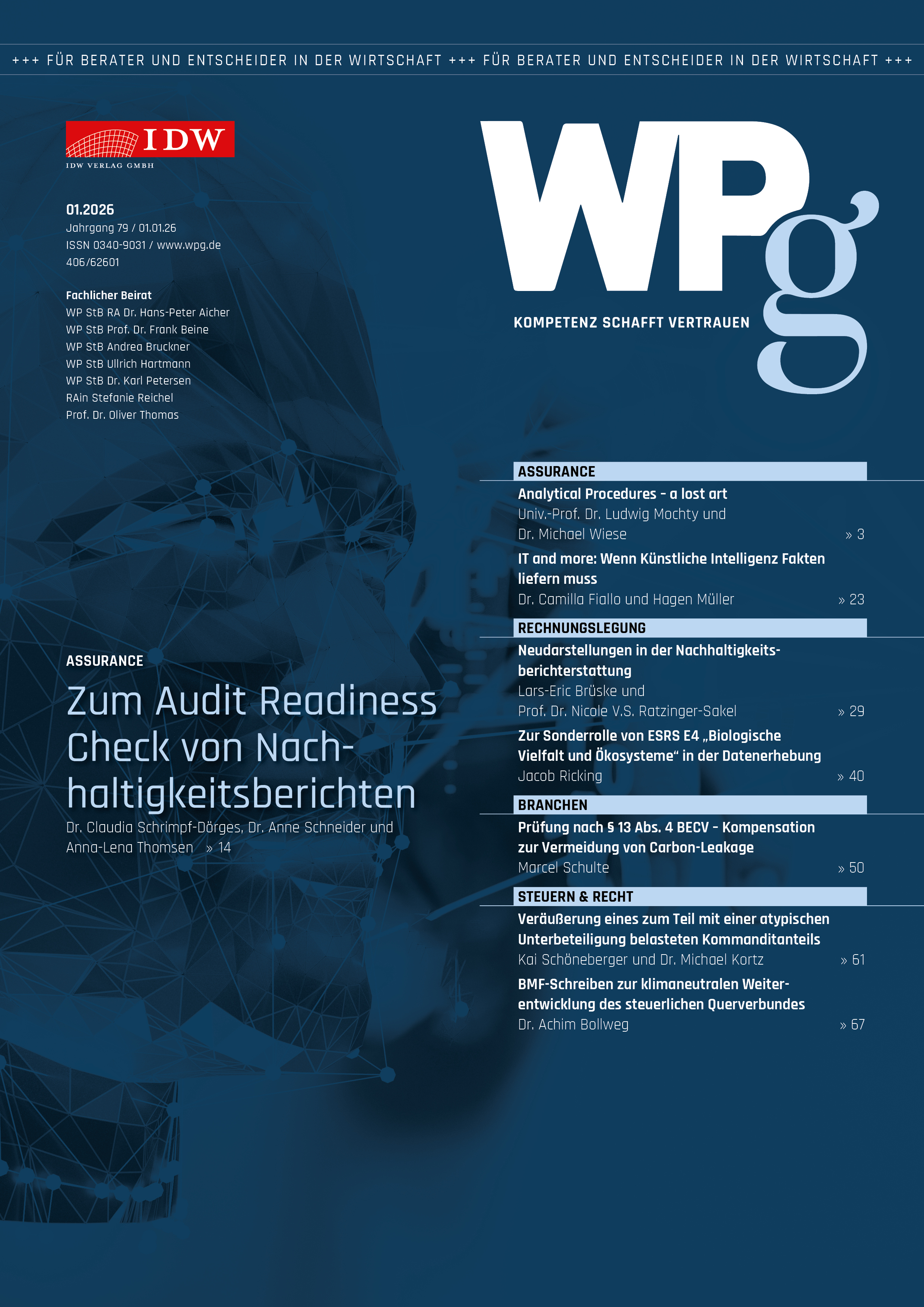 WPg - Die Wirtschaftsprüfung 01/2026