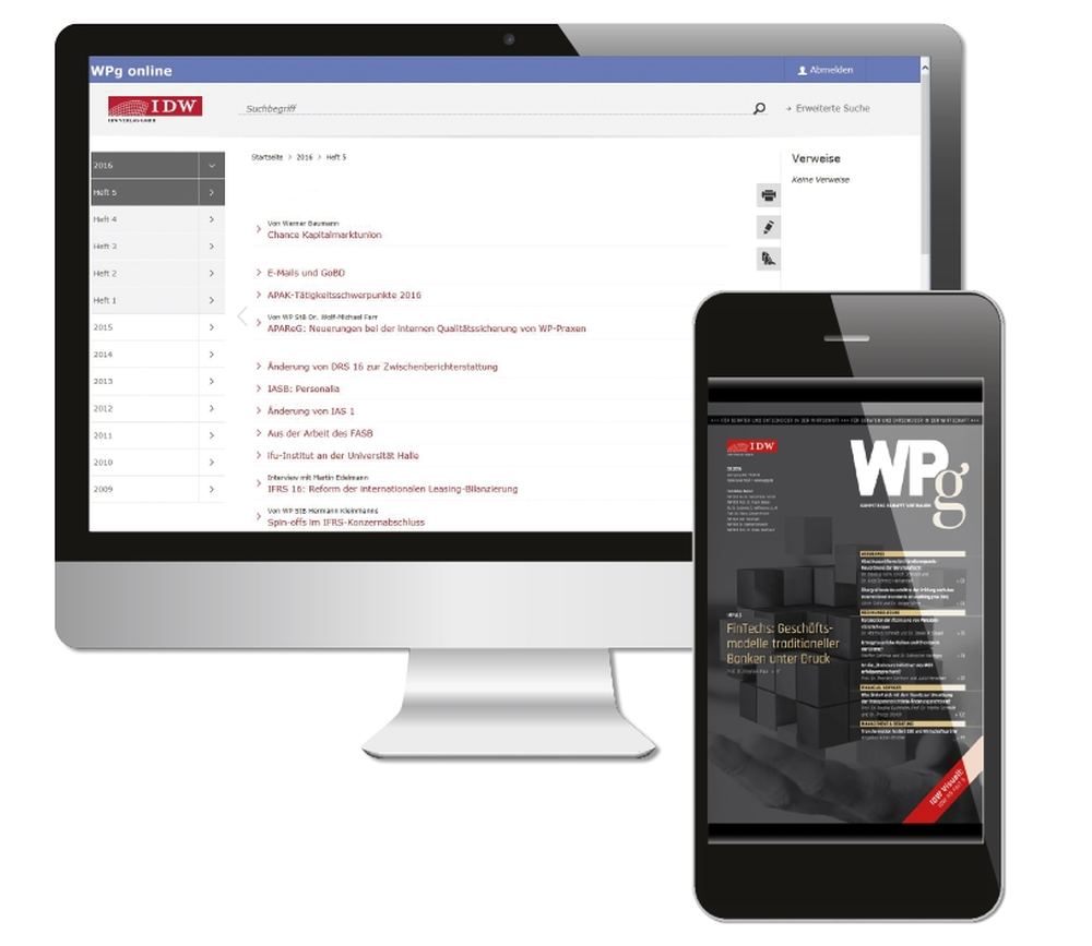 WPg - Die Wirtschaftsprüfung WPg - Die Wirtschaftsprüfung