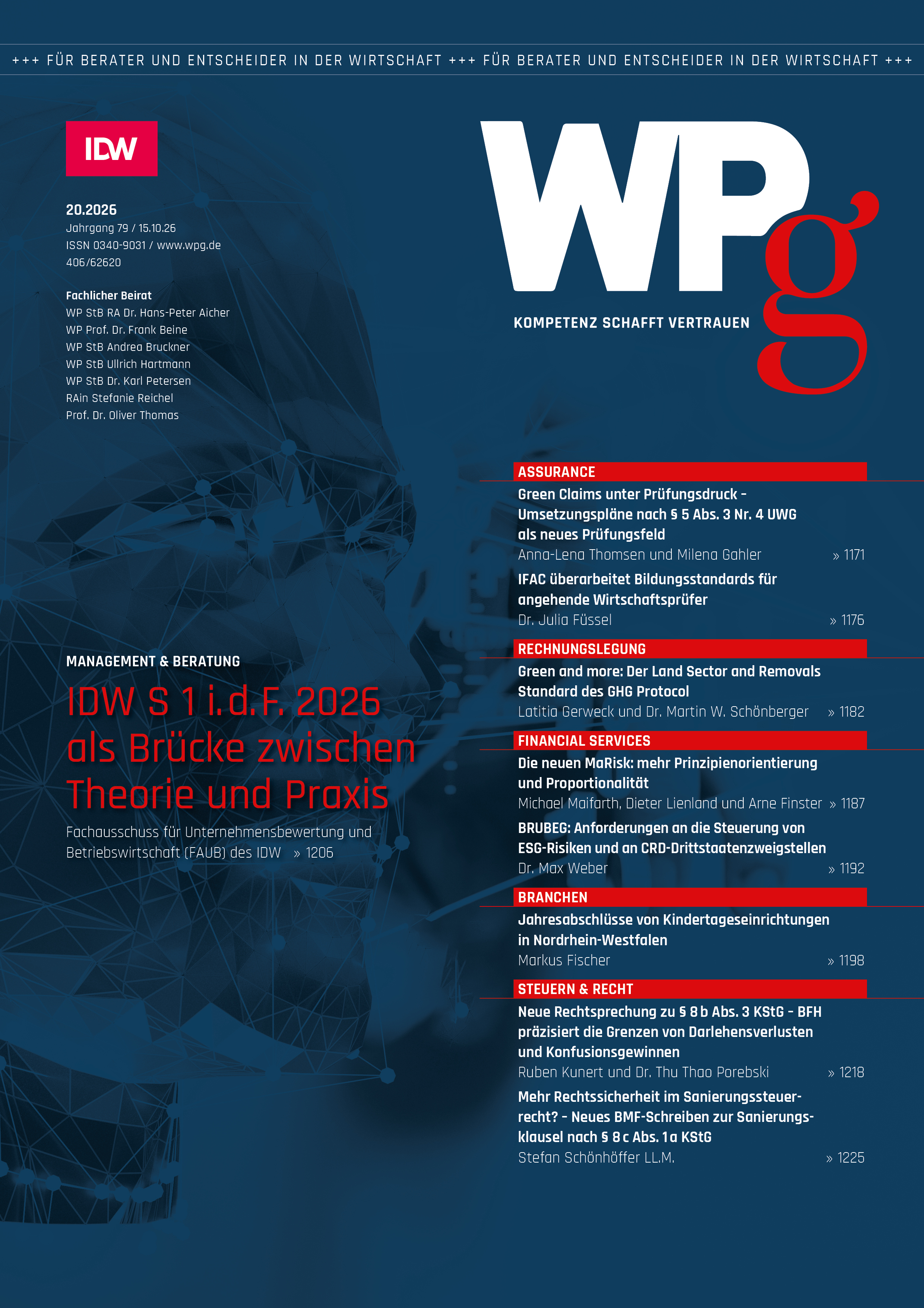 WPg - Die Wirtschaftsprüfung 20/2026
