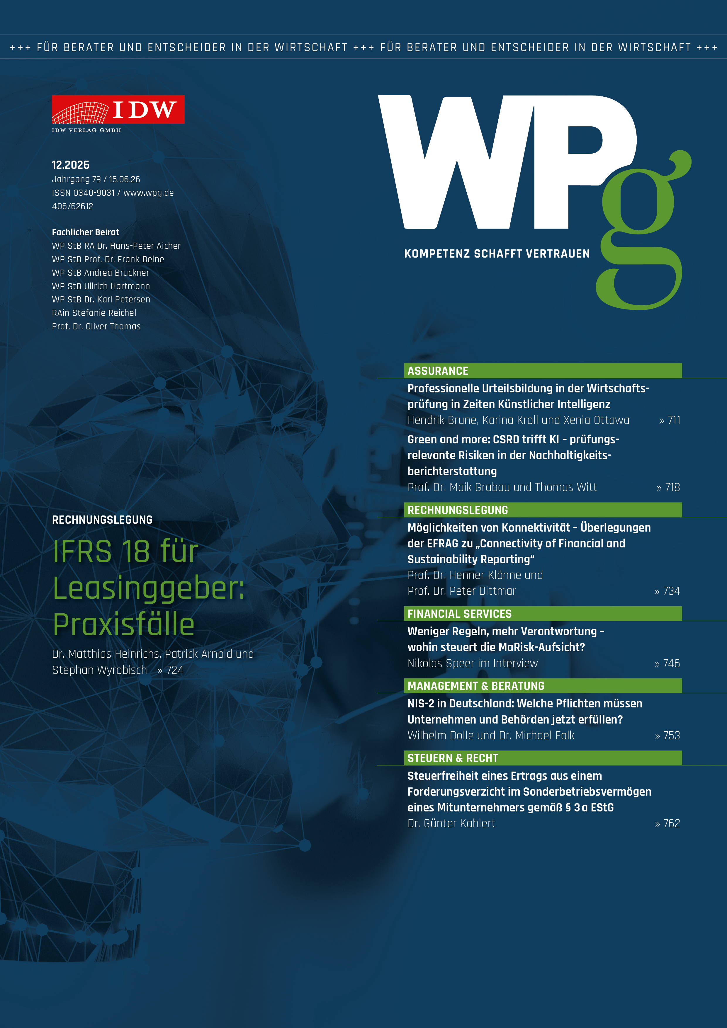 WPg - Die Wirtschaftsprüfung 12/2026