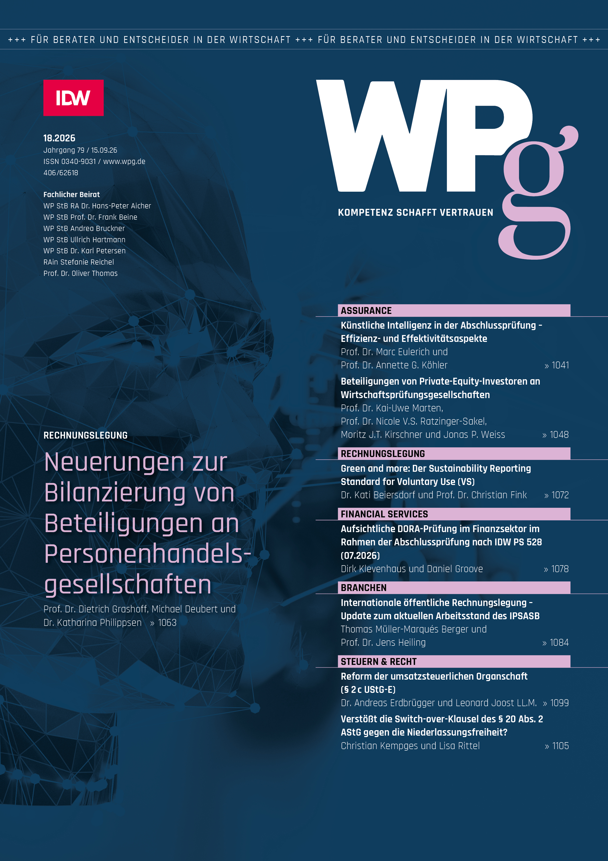 WPg - Die Wirtschaftsprüfung 18/2026