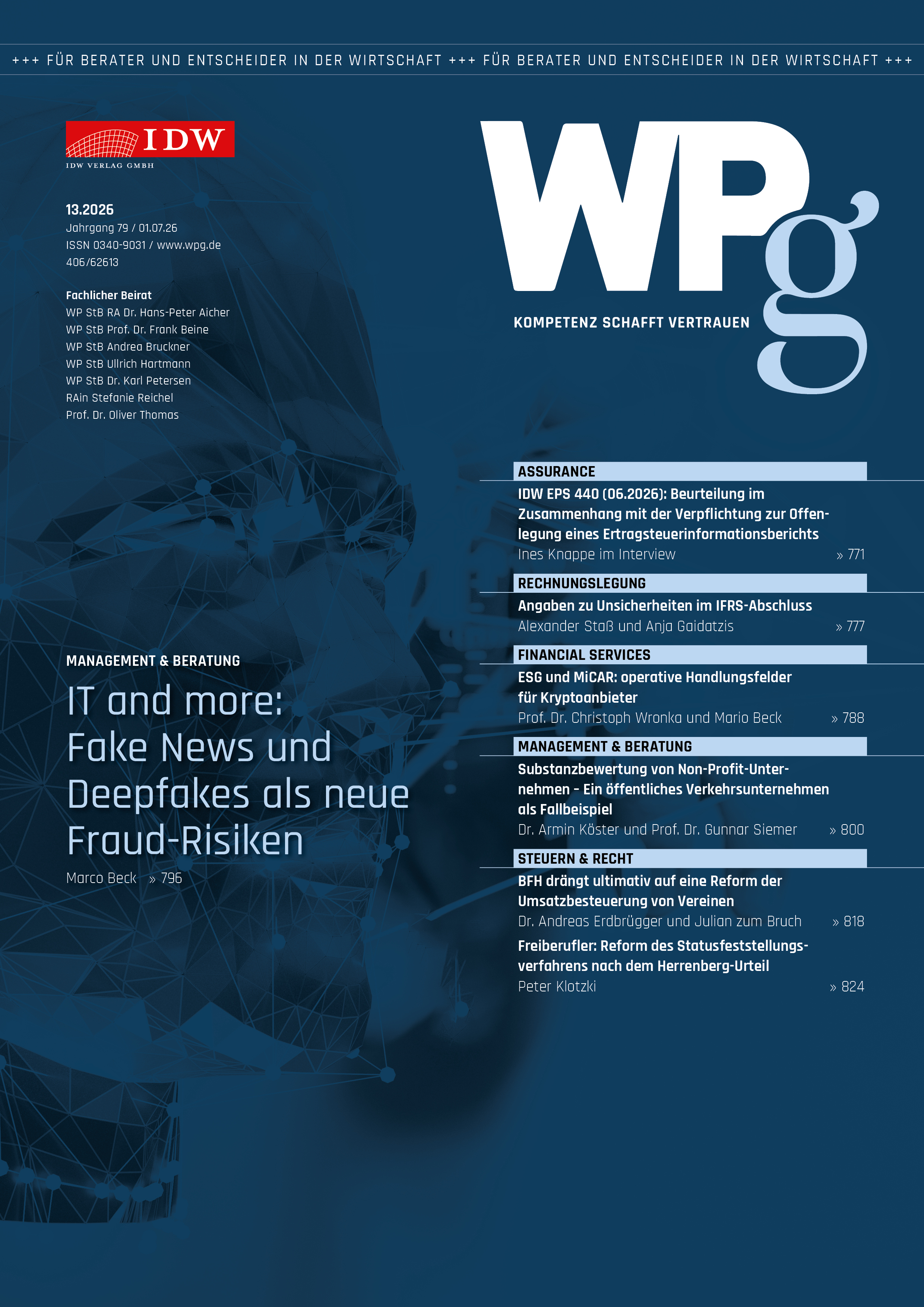 WPg - Die Wirtschaftsprüfung 13/2026