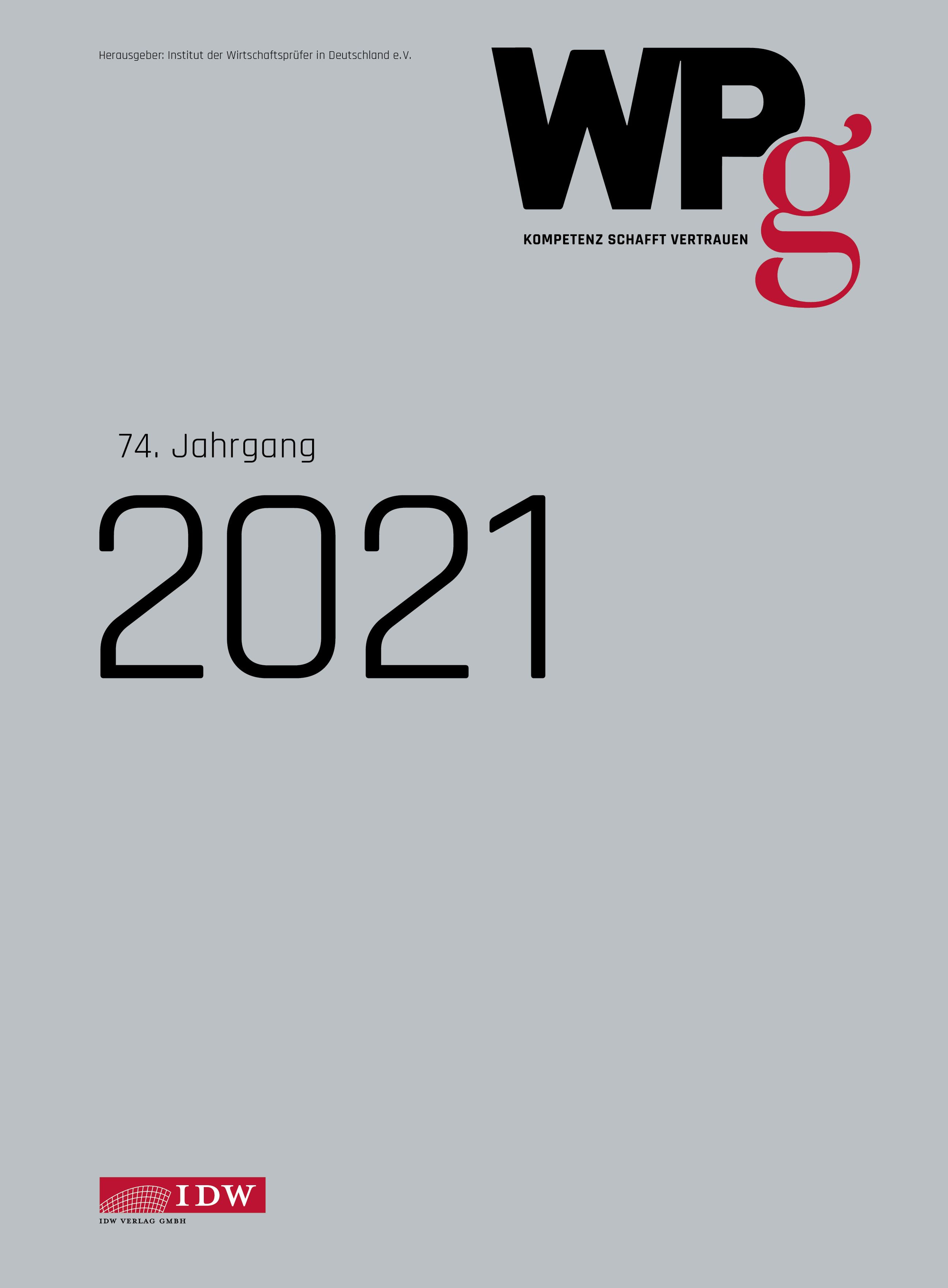 WPg - Einbanddecke 2021
