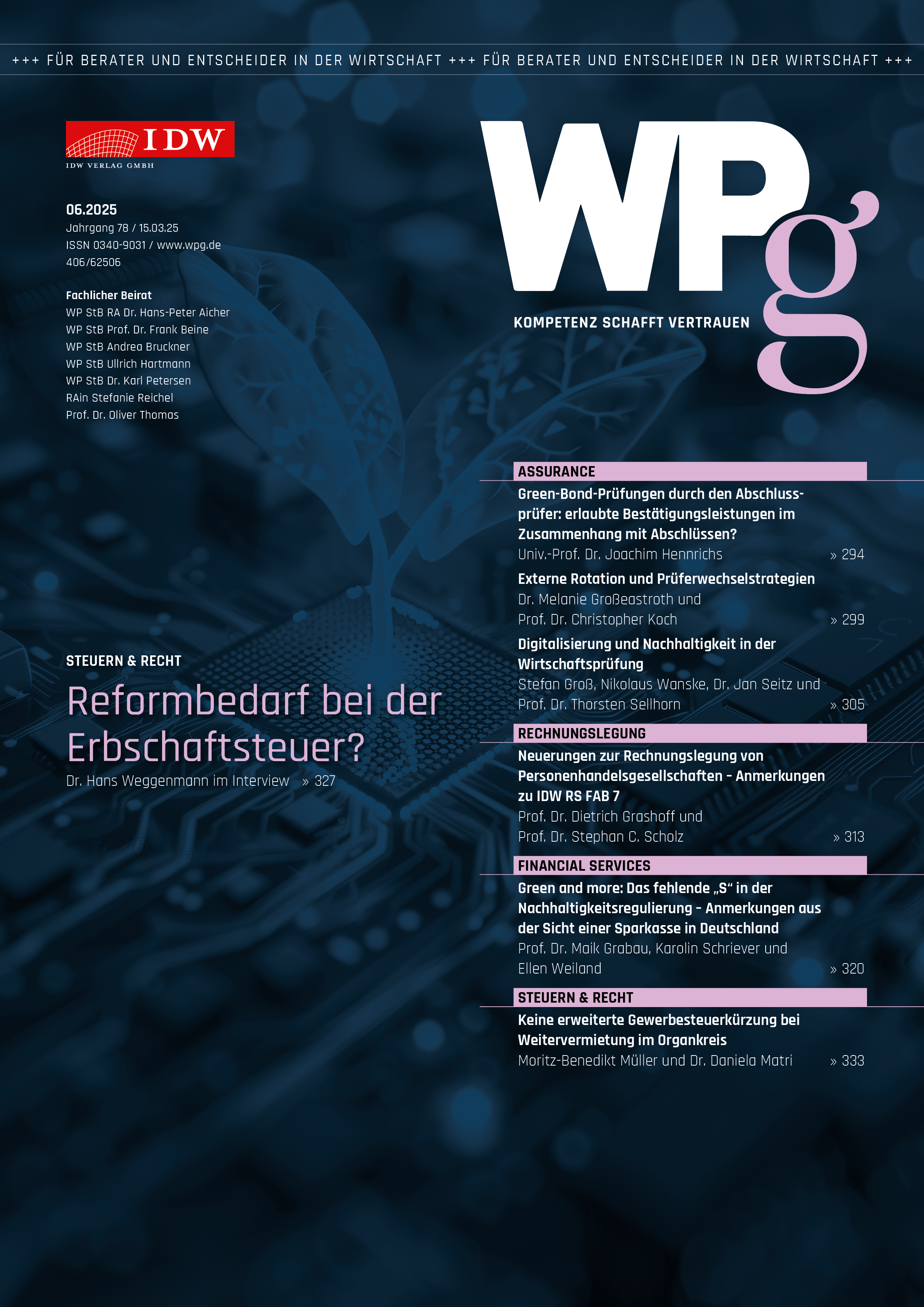 WPg - Die Wirtschaftsprüfung 06/2025    