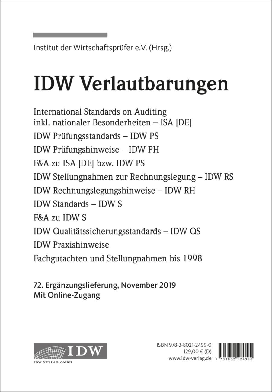 IDW Verlautbarungen