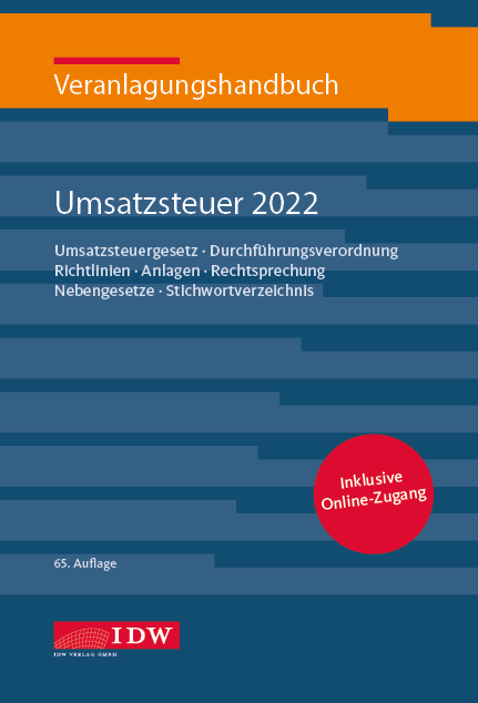 Veranlagungshandbuch Umsatzsteuer 2022