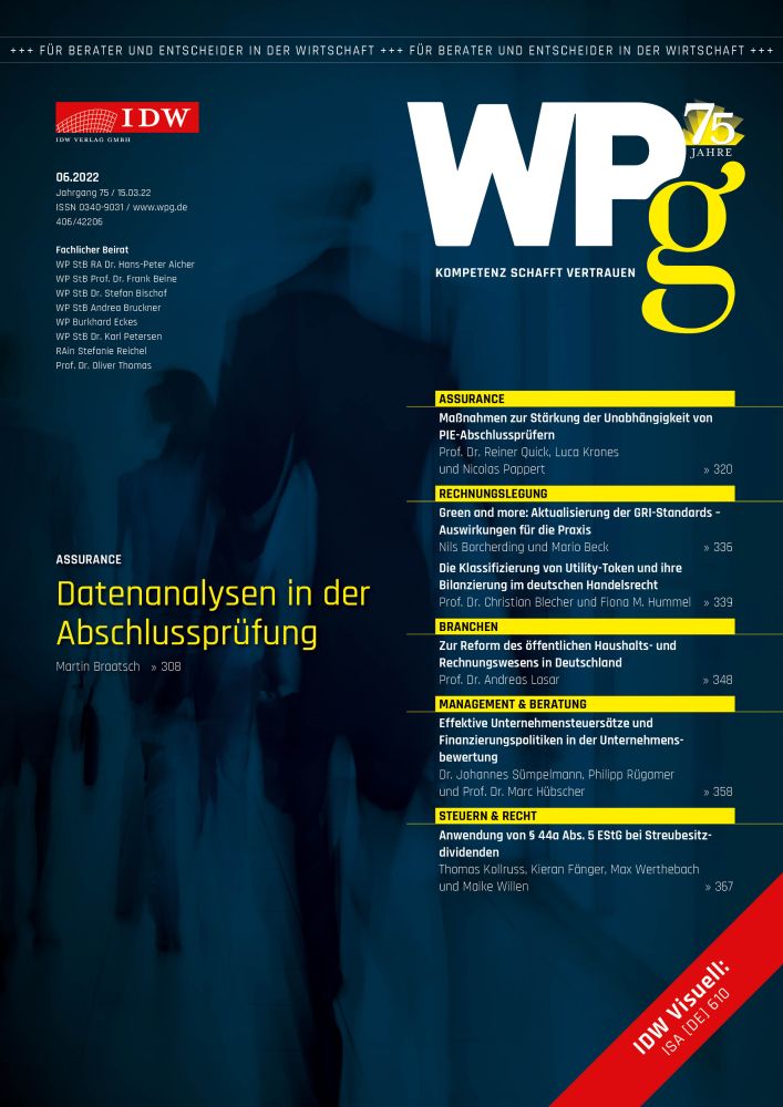 WPg - Die Wirtschaftsprüfung 6/2022