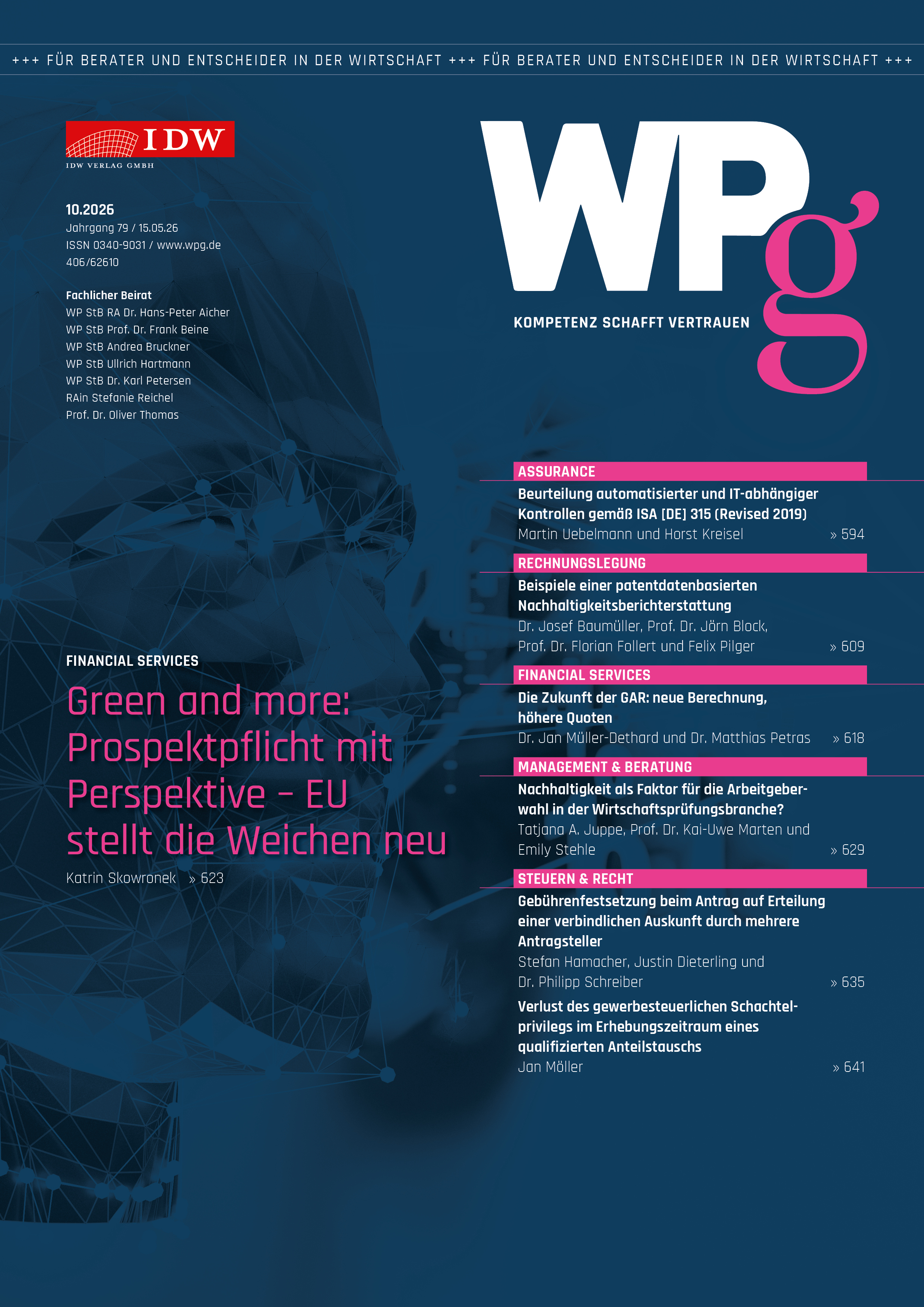WPg - Die Wirtschaftsprüfung 10/2026   