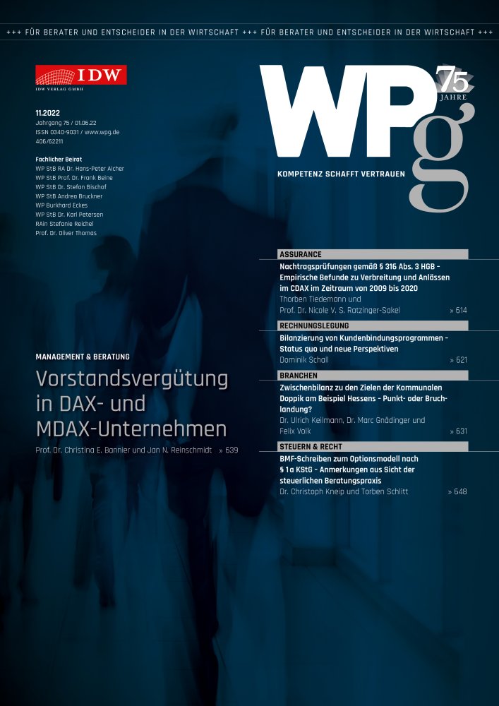 WPg - Die Wirtschaftsprüfung 11/2022