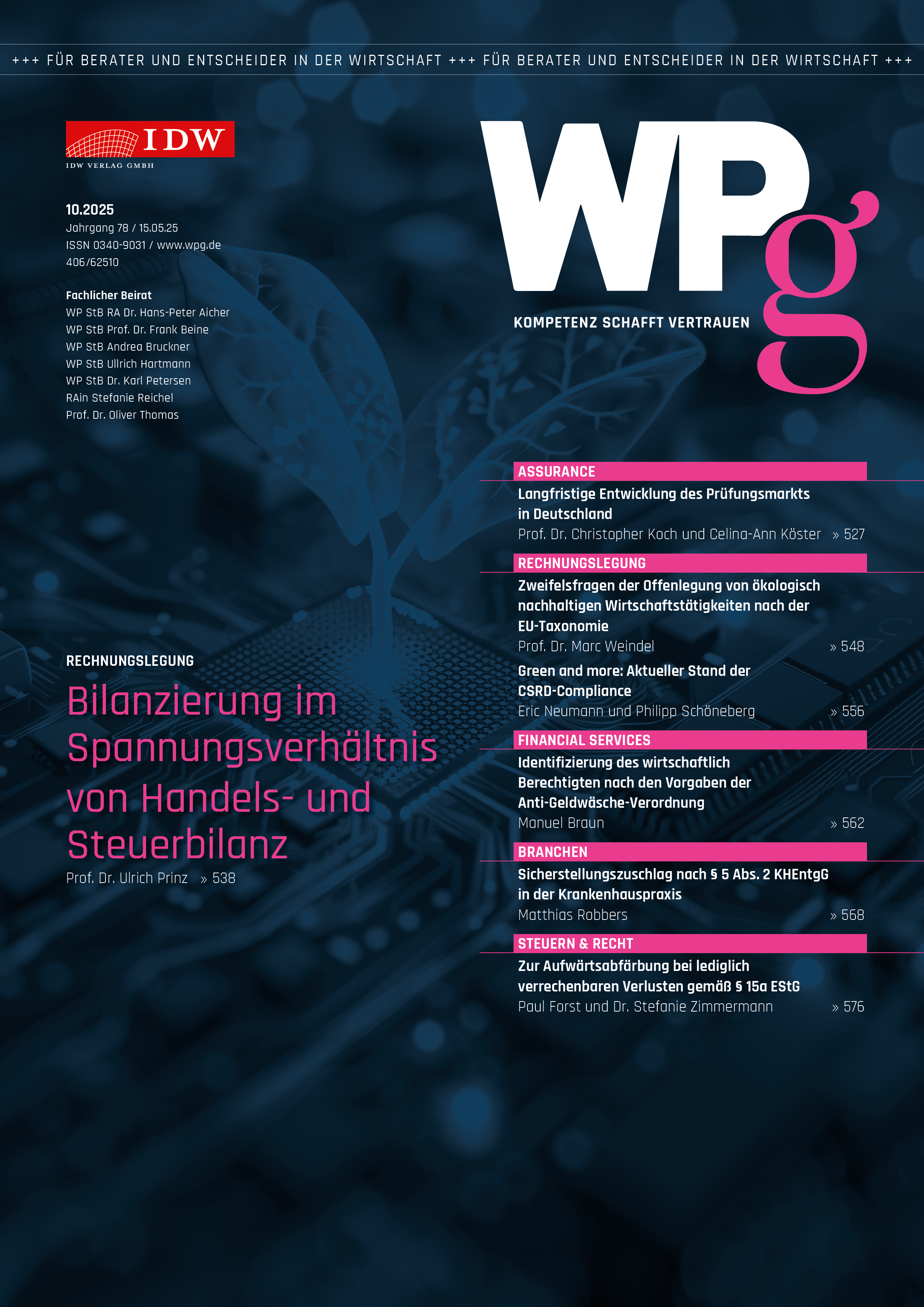 WPg - Die Wirtschaftsprüfung 10/2025    