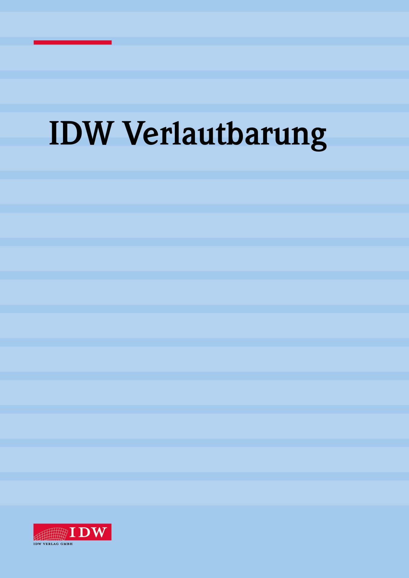 IDW Verlautbarungen - IDW Verlag